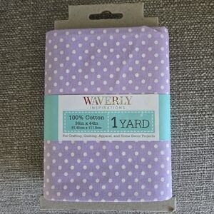NWT Waverly Inspirations Med Dot Lilac  1 Yard 36"x44" 100% Cotton